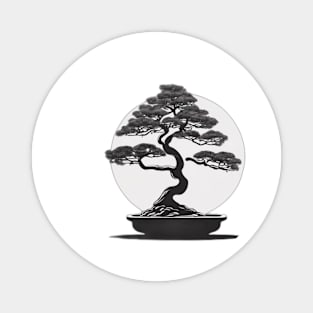 Zen Bonsai Tree Silhouette Art No. 561 Magnet